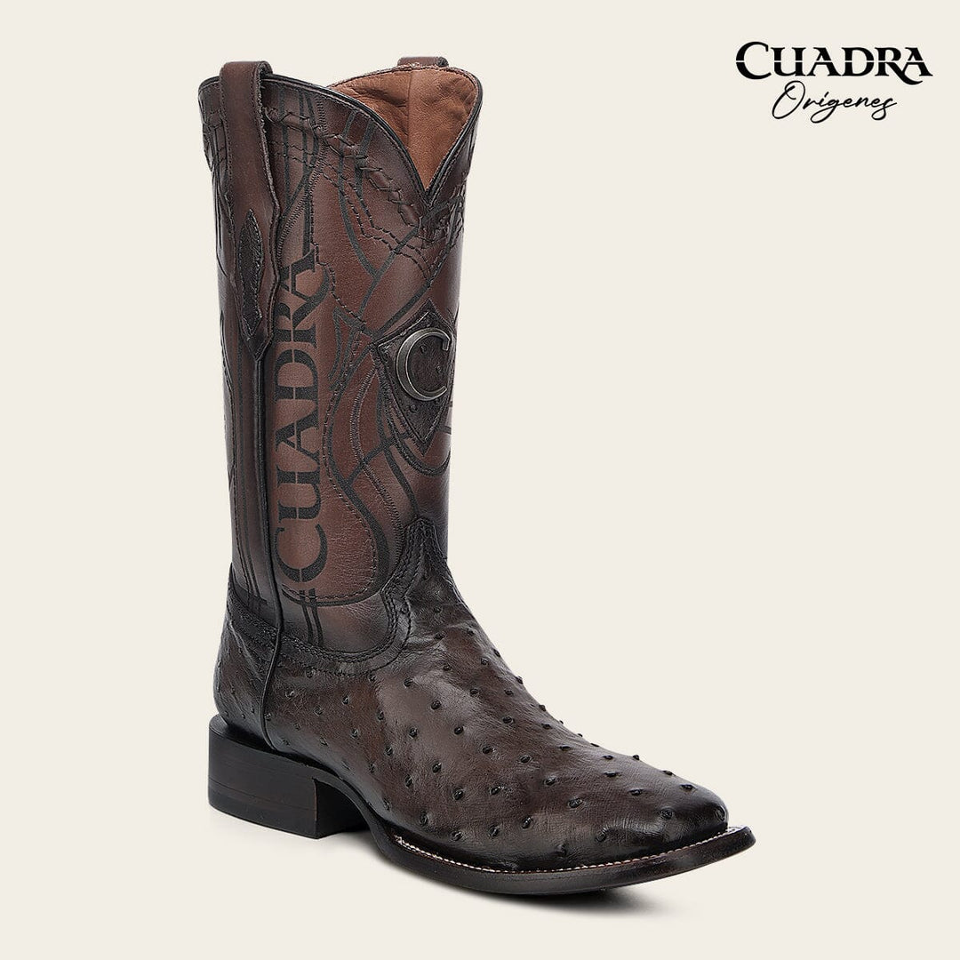 Bota tradicional Orígenes en piel genuina de avestruz para caballero Botas y Botines 