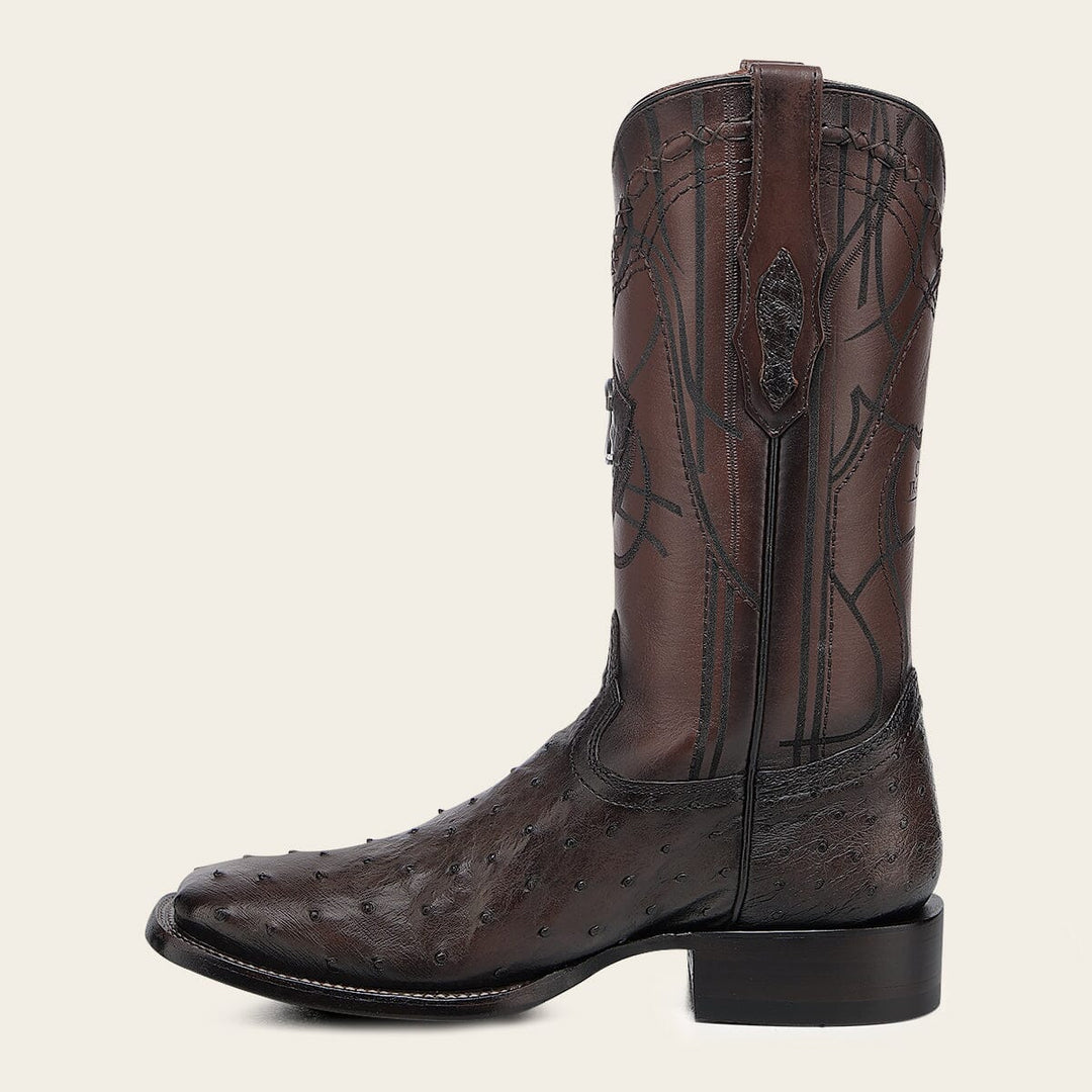 Bota tradicional Orígenes en piel genuina de avestruz para caballero Botas y Botines 