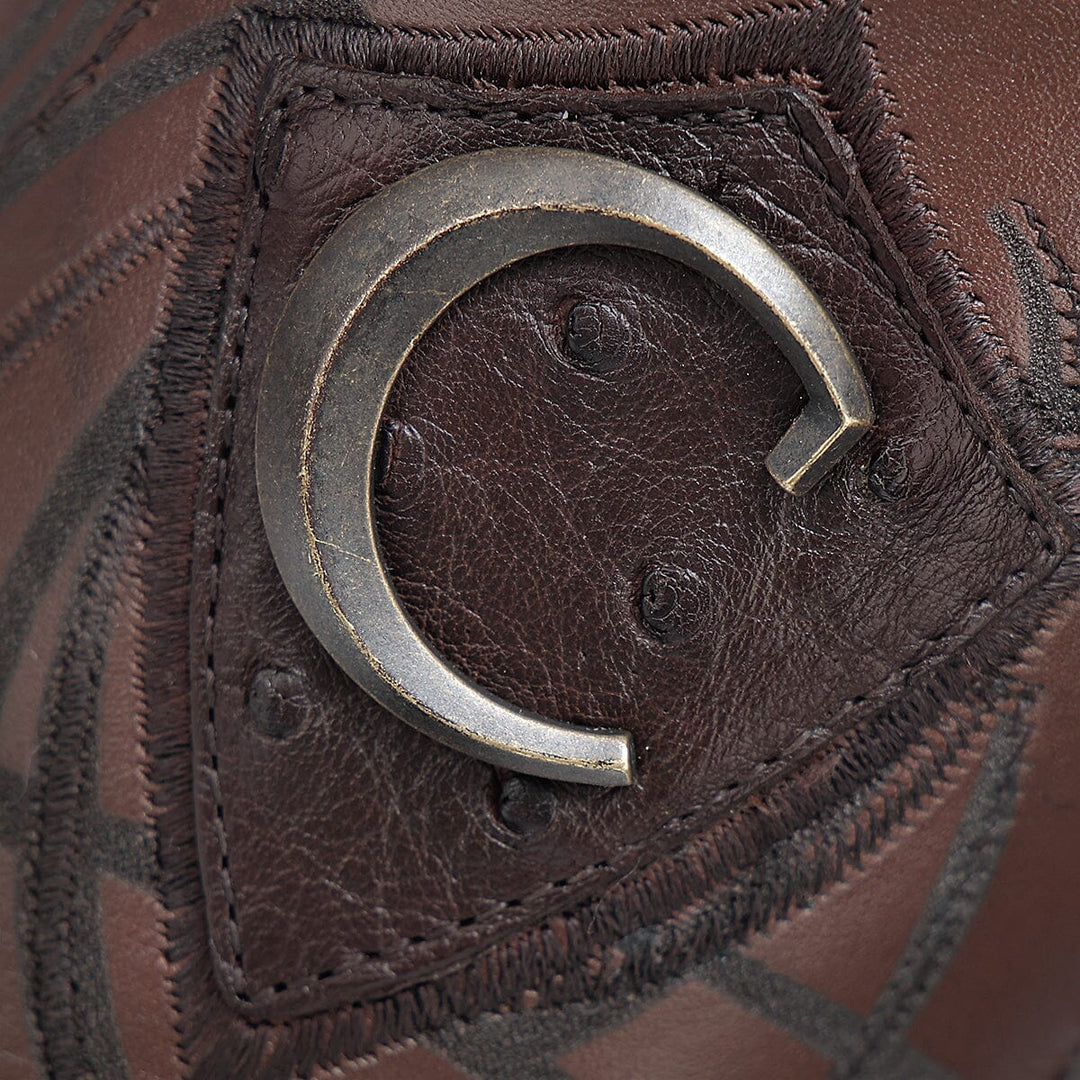 Bota tradicional Orígenes en piel genuina de avestruz para caballero Botas y Botines 