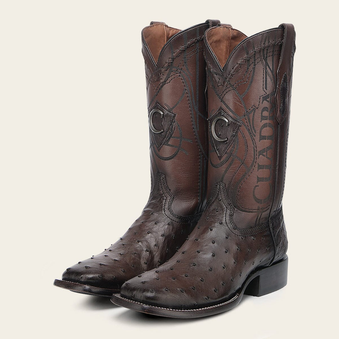 Bota tradicional Orígenes en piel genuina de avestruz para caballero Botas y Botines 