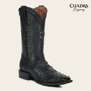 Bota tradicional Orígenes en piel genuina de avestruz para caballero Botas y Botines 