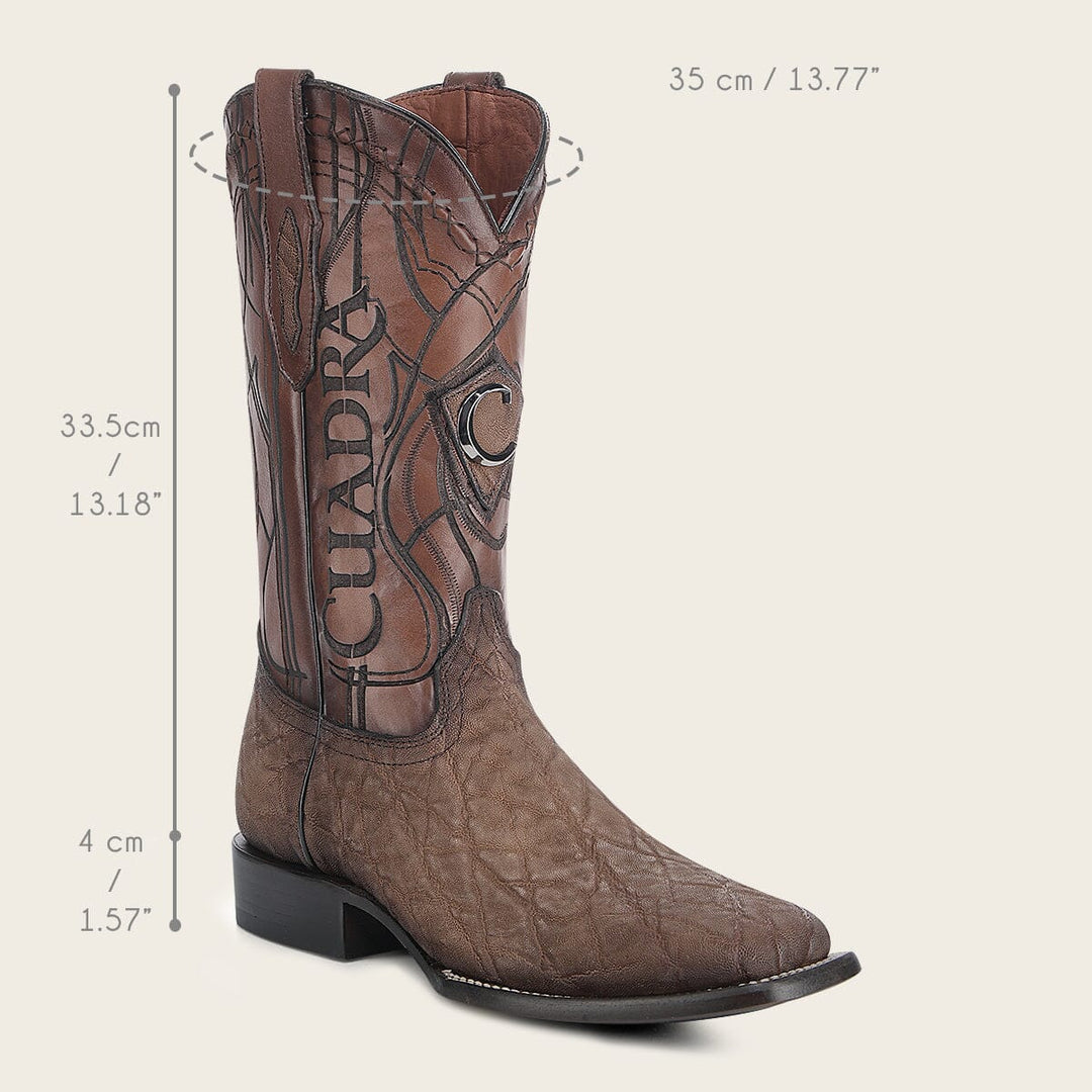 Bota tradicional Orígenes en piel genuina de elefante para caballero Botas y Botines 