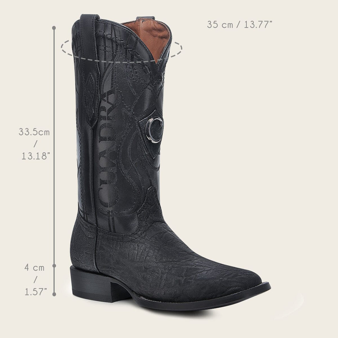 Bota tradicional Orígenes en piel genuina de elefante para caballero Botas y Botines 