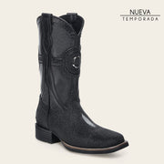 Bota de rodeo en piel genuina de mantarraya para caballero Botas y Botines 