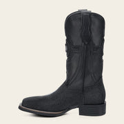 Bota de rodeo en piel genuina de mantarraya para caballero Botas y Botines 