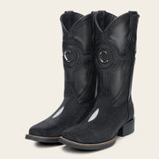 Bota de rodeo en piel genuina de mantarraya para caballero Botas y Botines 