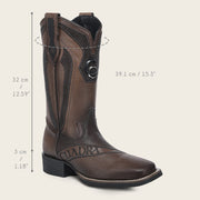 Bota rodeo en piel genuina para caballero Botas y Botines 