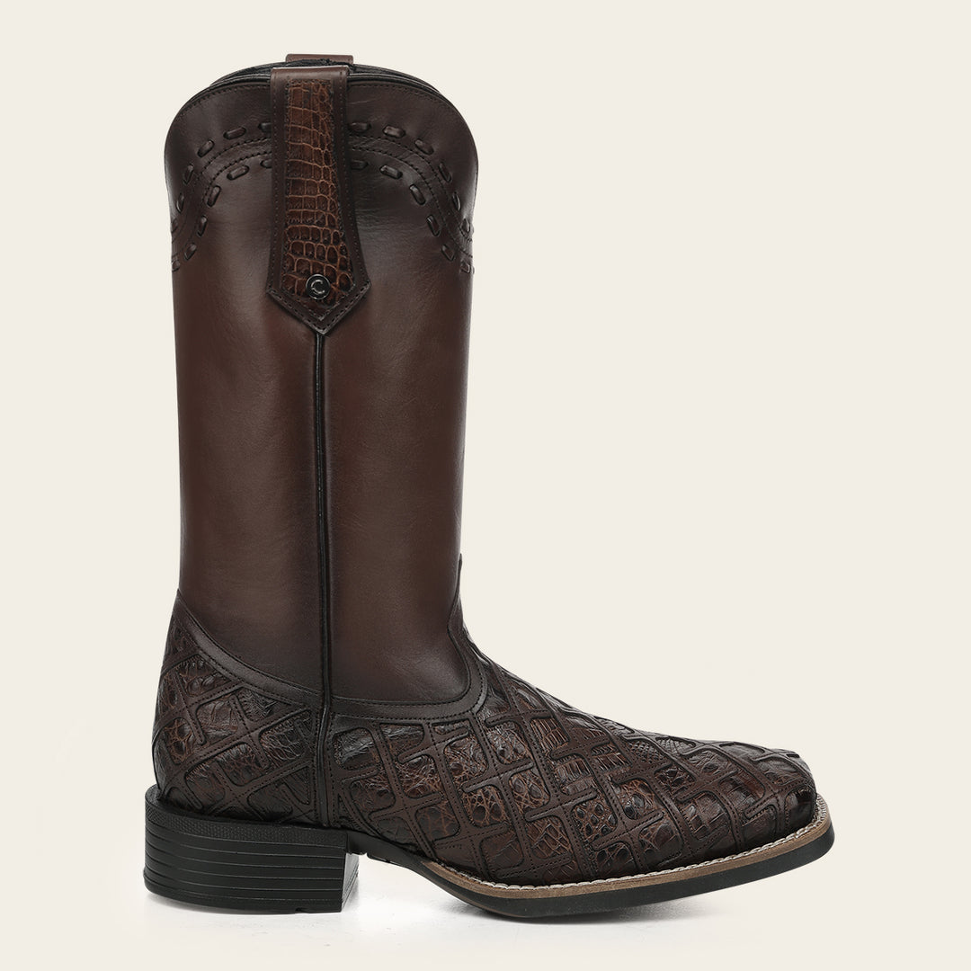 Bota rodeo en piel genuina de fuscus para caballero