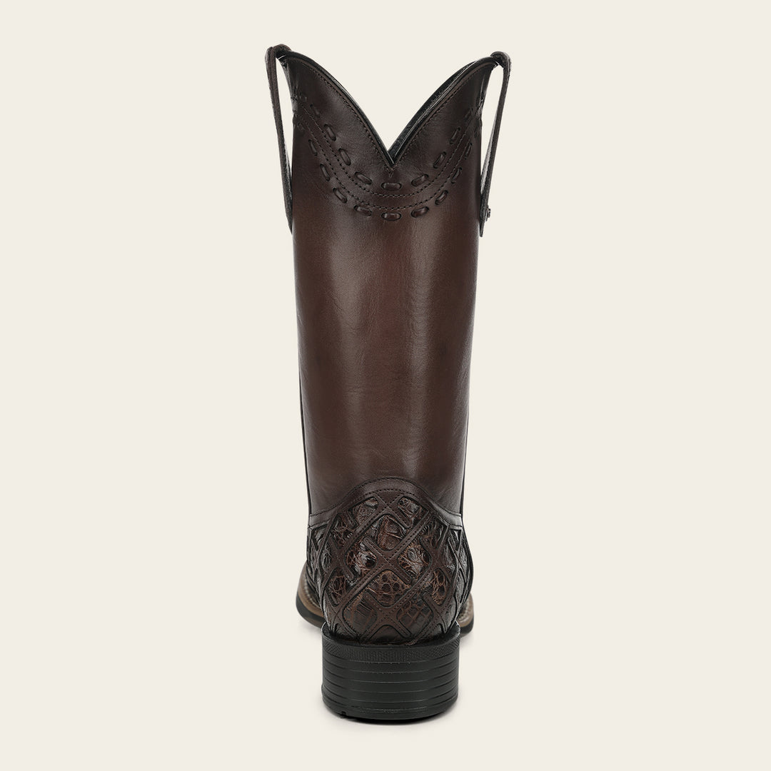 Bota rodeo en piel genuina de fuscus para caballero