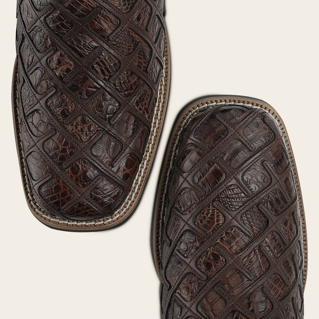 Bota rodeo en piel genuina de fuscus para caballero