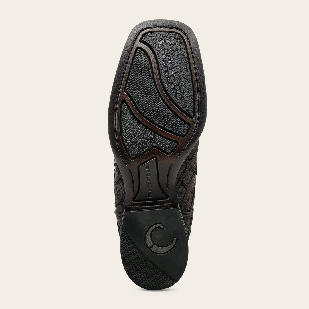 Bota rodeo en piel genuina de fuscus para caballero