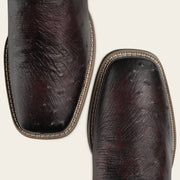 Bota rodeo en piel genuina de avestruz para caballero