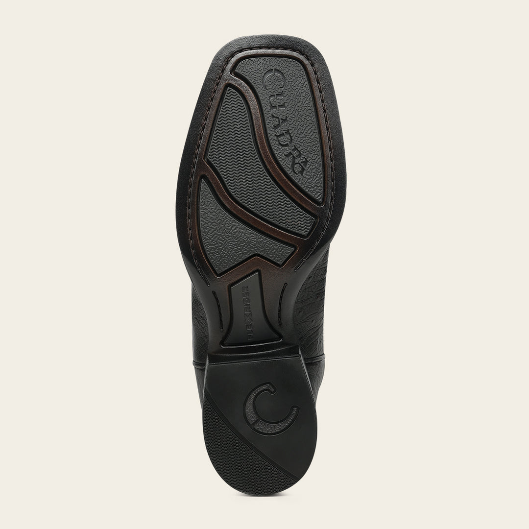 Bota rodeo en piel genuina de avestruz para caballero