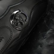 Bota de rodeo en piel genuina de avestruz para caballero