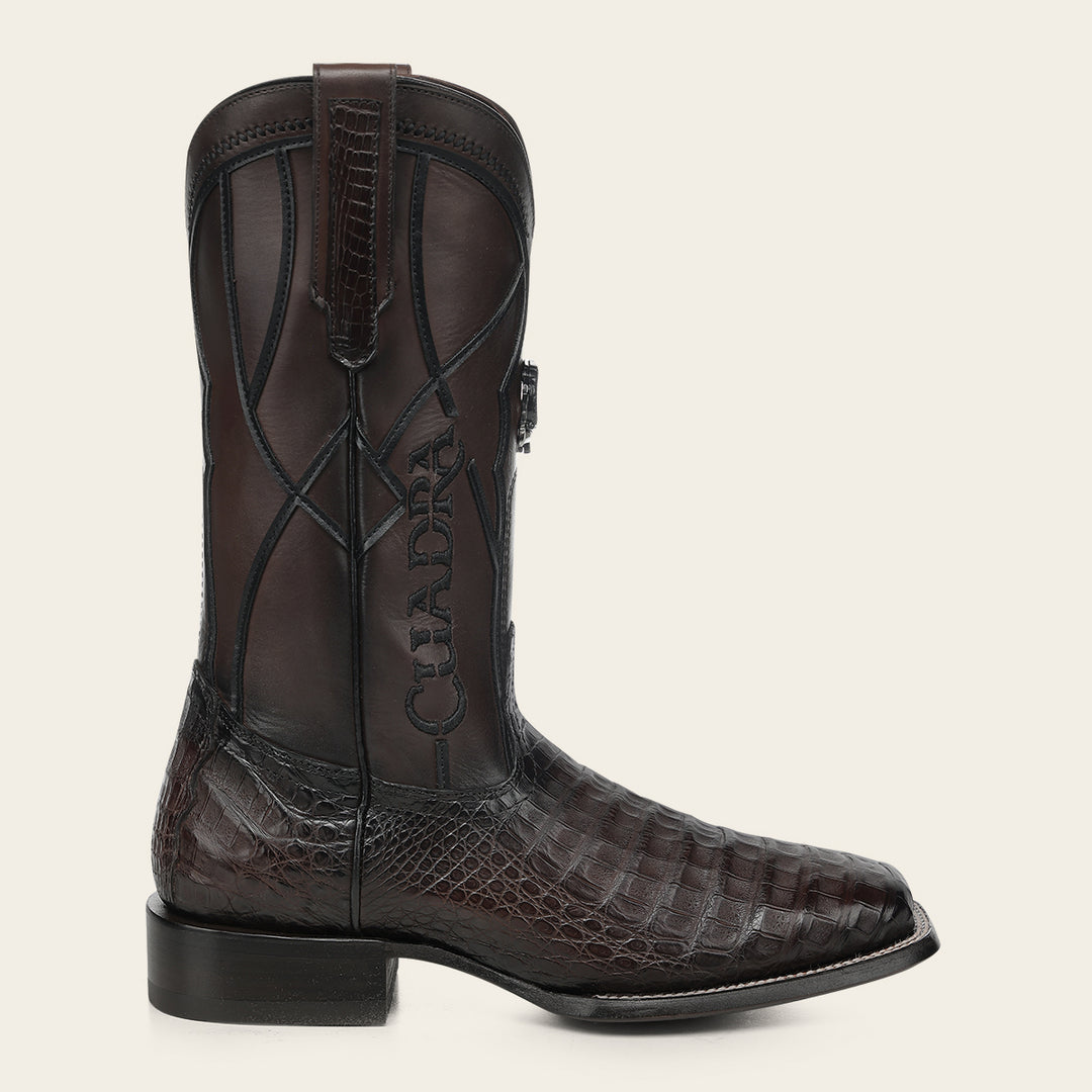 Bota de rodeo en piel genuina de fuscus para caballero