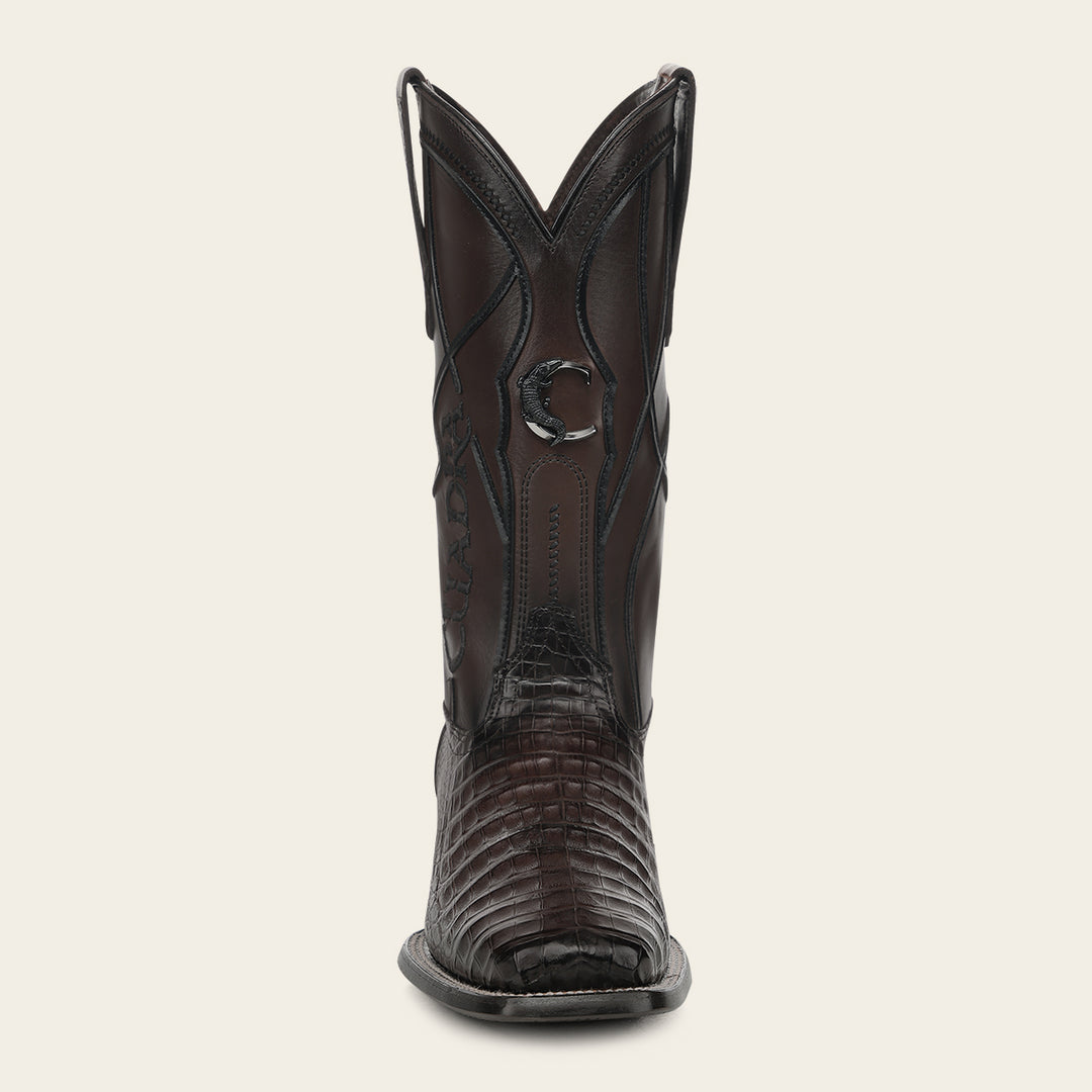 Bota de rodeo en piel genuina de fuscus para caballero