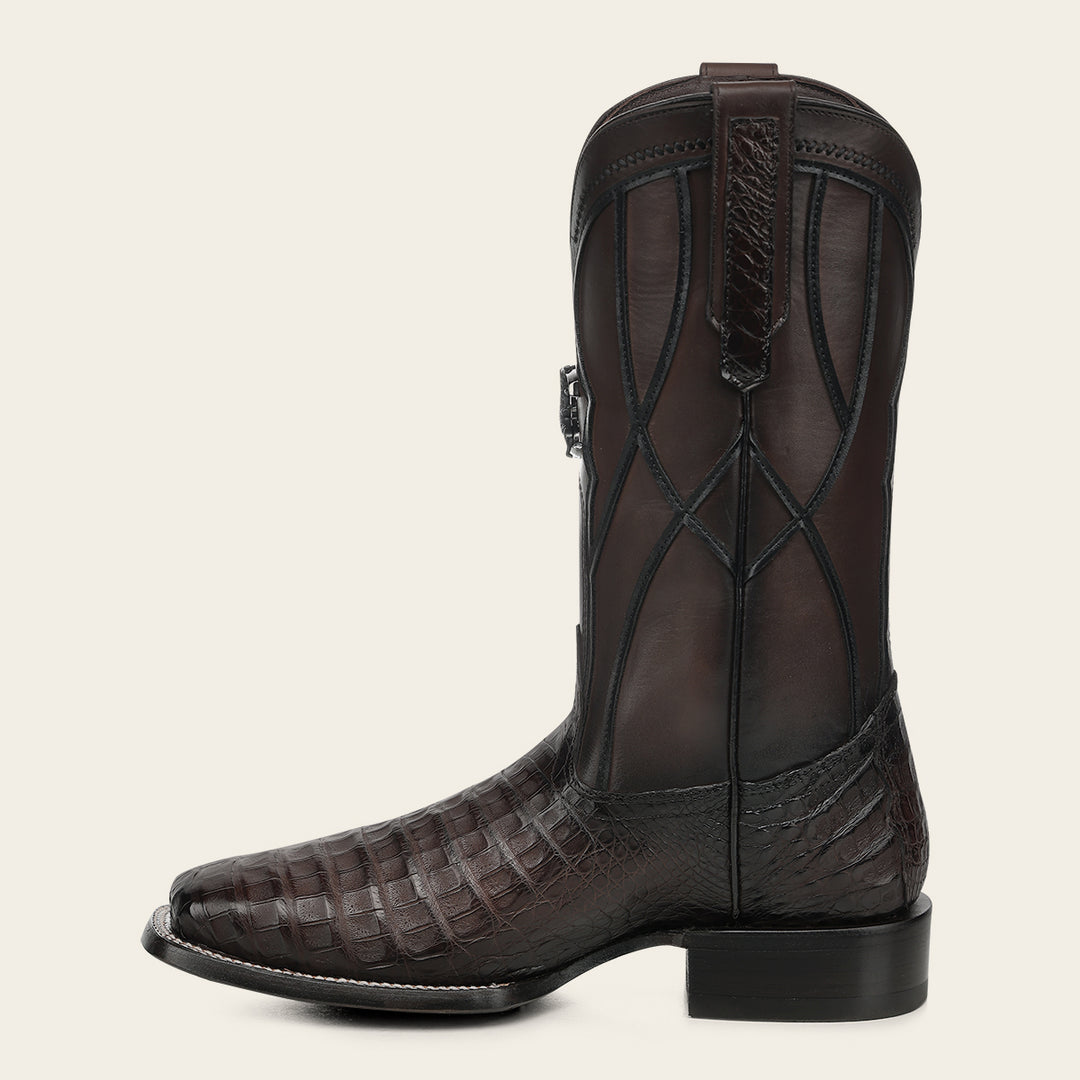 Bota de rodeo en piel genuina de fuscus para caballero