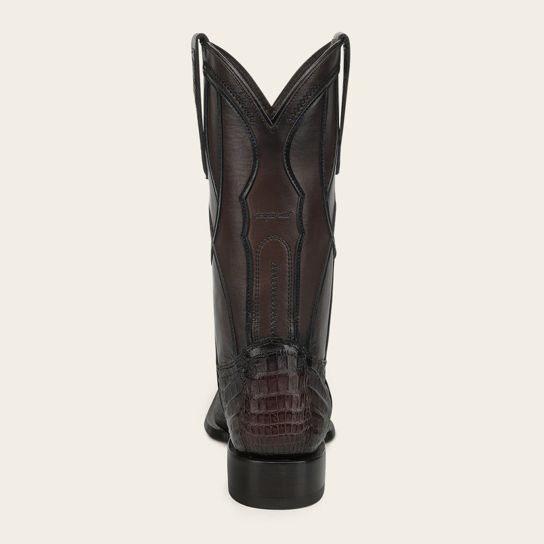 Bota de rodeo en piel genuina de fuscus para caballero