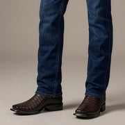 Bota de rodeo en piel genuina de fuscus para caballero