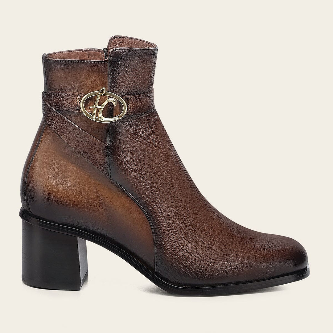 Botín de vestir en piel genuina de venado para dama Botas y Botines 