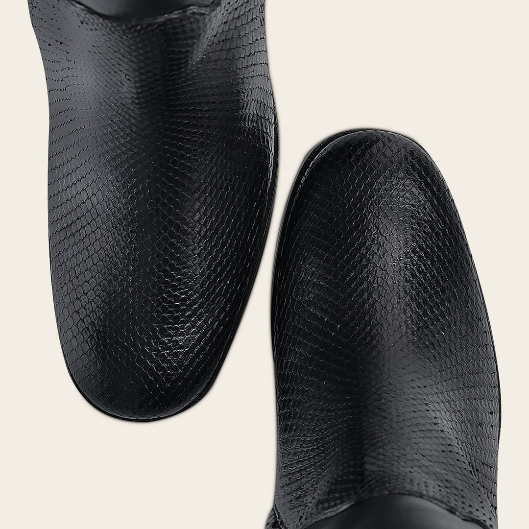 Bota de vestir en piel genuina de pitón para dama Botas y Botines 