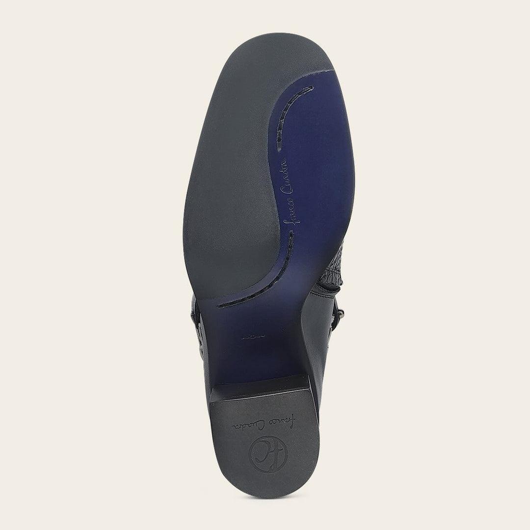 Bota de vestir en piel genuina de pitón para dama Botas y Botines 