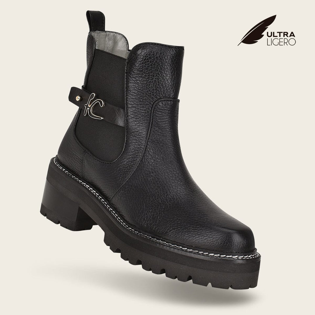 Botín casual en piel genuina de venado para dama Botas y Botines 