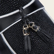 Mocasín en piel genuina de mantarraya para dama Zapatos 