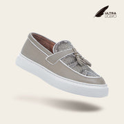 Mocasín en piel genuina de pitón para dama Zapatos 