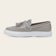 Mocasín en piel genuina de pitón para dama Zapatos 