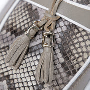 Mocasín en piel genuina de pitón para dama Zapatos 