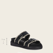 Sandalia en Piel Genuina de Mantarraya para dama Sandalia 