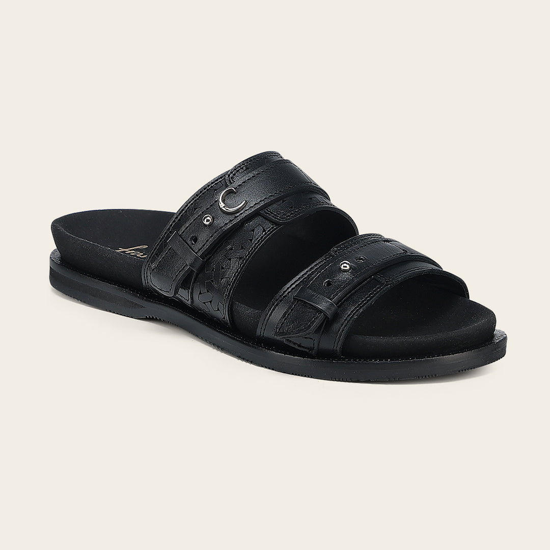 Sandalia en piel genuina de ternera para dama