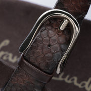 Sandalia en piel genuina de pitón para dama Sandalia 