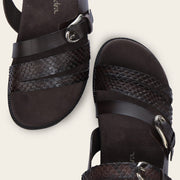 Sandalia en piel genuina de pitón para dama Sandalia 