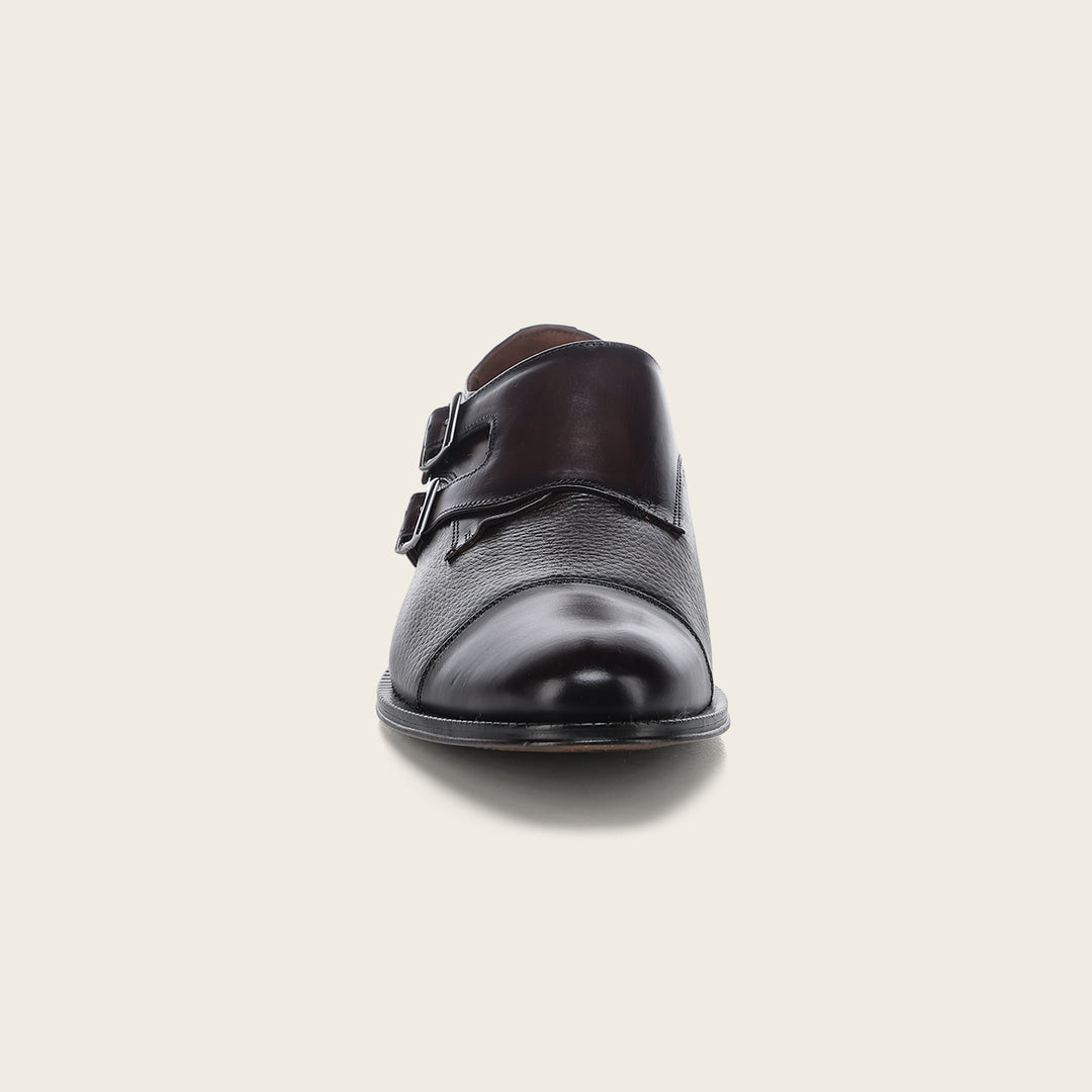 Calzado monkstrap en piel genuina de venado