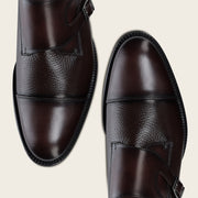 Calzado monkstrap en piel genuina de venado