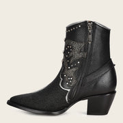 Botín western fashion en piel genuina de mantarraya para dama Botas y Botines 