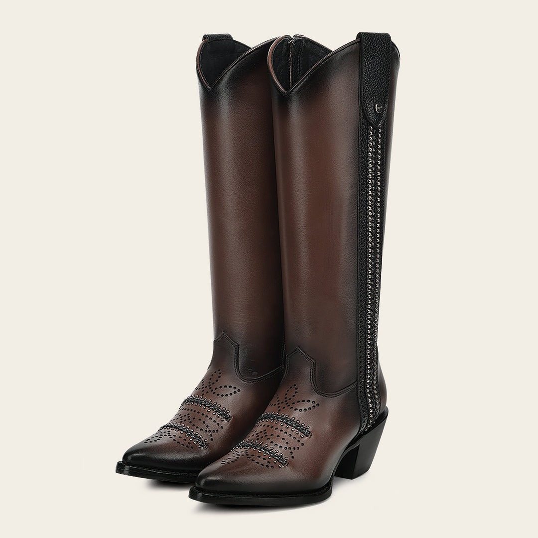 Bota tradicional en piel genuina para dama