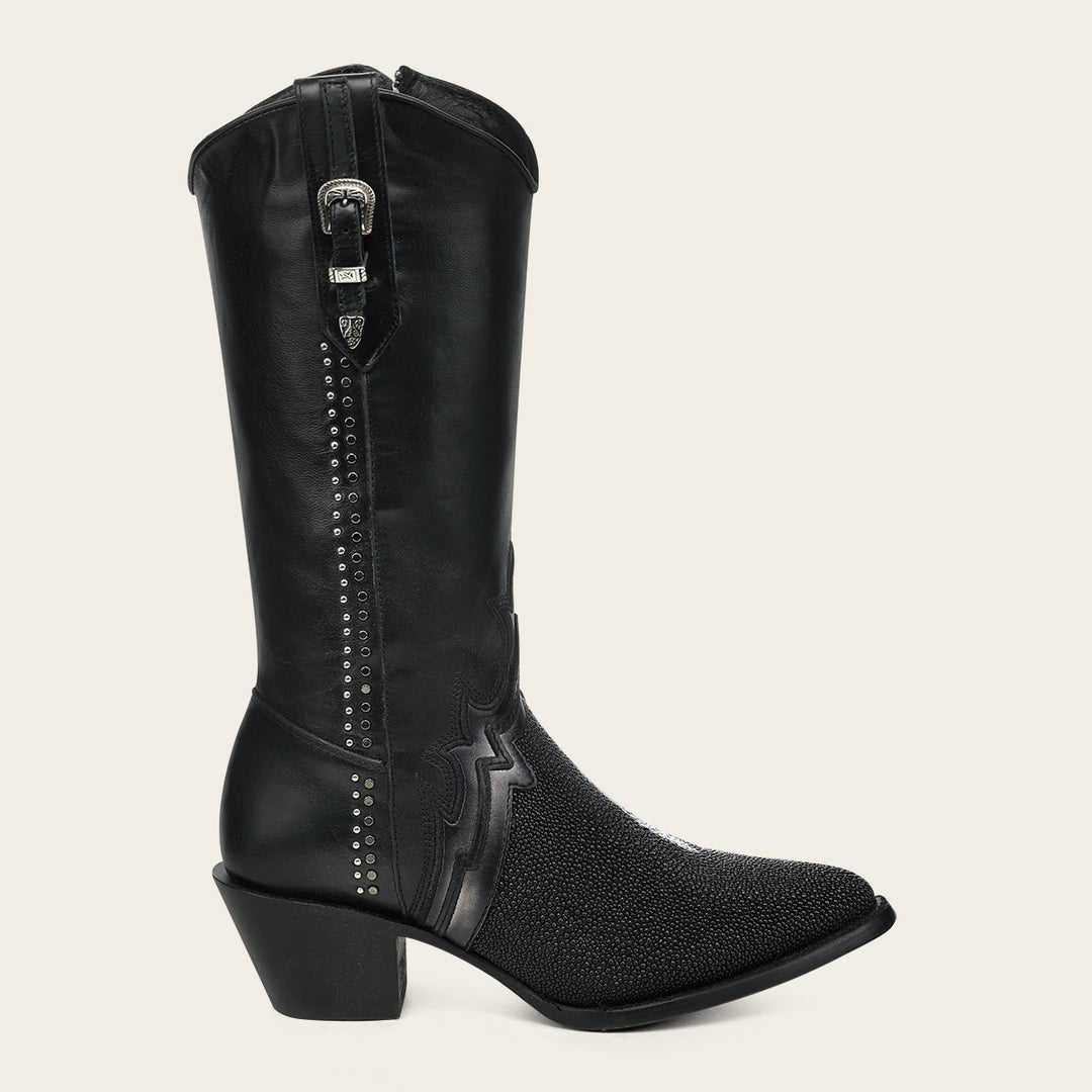 Bota Vaquera en piel genuina de mantarraya para dama