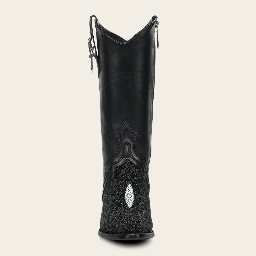 Bota Vaquera en piel genuina de mantarraya para dama