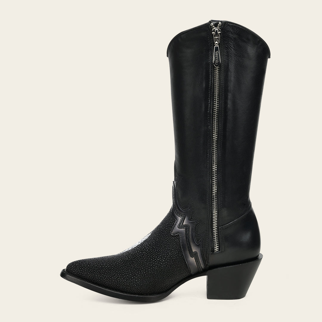 Bota Vaquera en piel genuina de mantarraya para dama