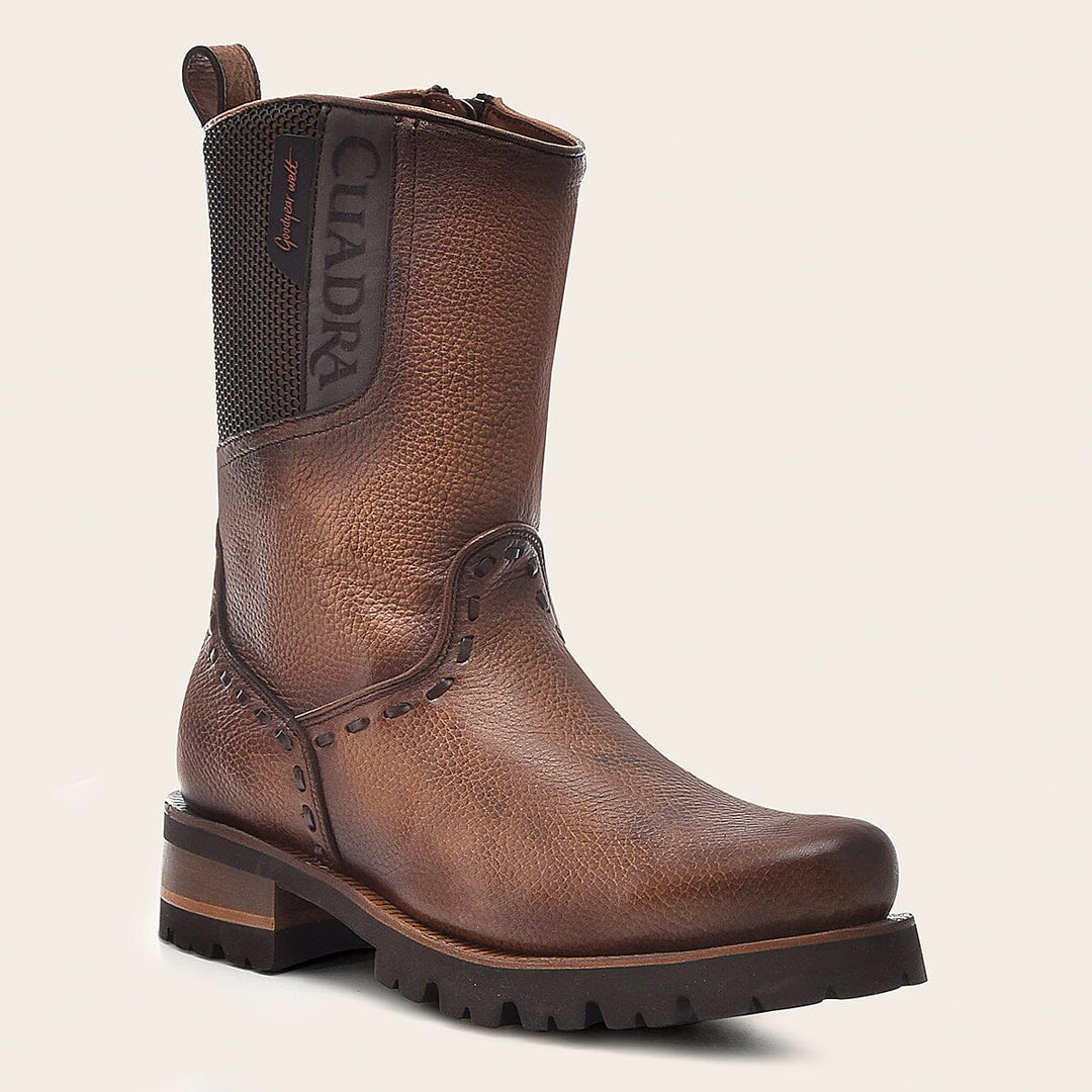 Bota urbana en piel genuina de venado – Cuadra México