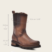 Bota urbana en piel genuina de venado Botas y Botines 