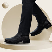 Botín urbano en piel genuina de avestruz para caballero Botas y Botines 