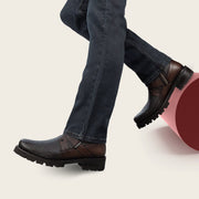 Botín urbano en piel genuina de toro para caballero Botas y Botines 