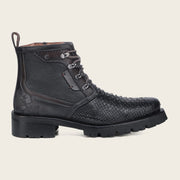Botín urbano en piel genuina de pitón para caballero Botas y Botines 