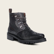 Botín urbano en piel genuina de pitón para caballero Botas y Botines 