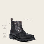 Botín urbano en piel genuina de pitón para caballero Botas y Botines 
