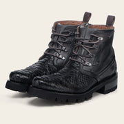 Botín urbano en piel genuina de pitón para caballero Botas y Botines 